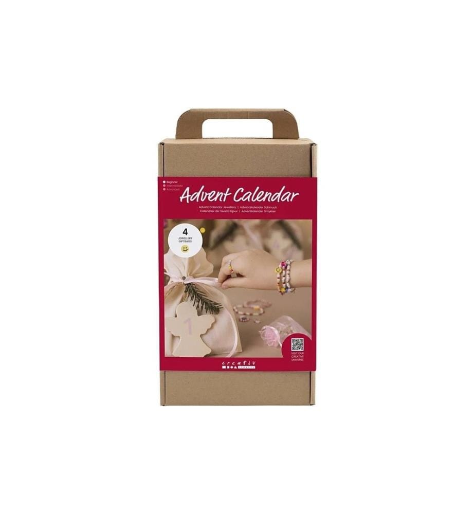 CREATIV COMPANY - Calendrier de lAvent Kit de bricolage Bijoux, 4 pièces