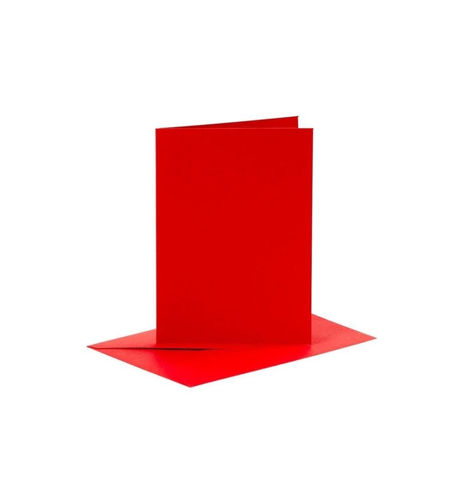 CREATIV COMPANY - Cartes doubles Blanco, Rouge, 6 pièces