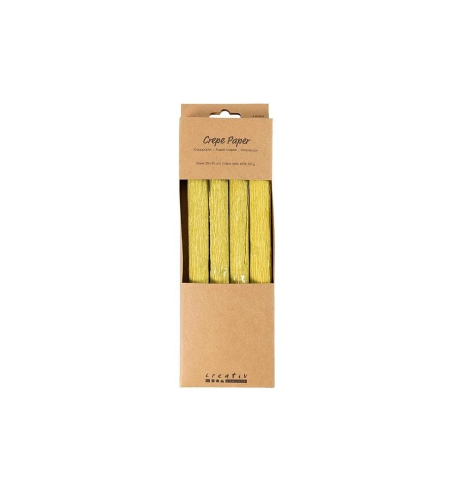 CREATIV COMPANY - Papier crêpe 4 rouleaux 25 x 60 cm, vert clair
