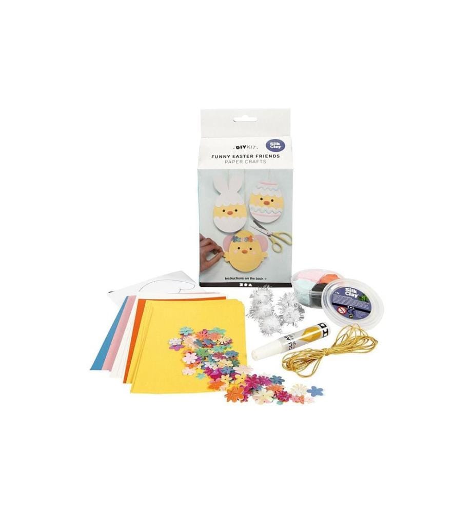 CREATIV COMPANY - Kits de bricolage Funny Easter Friends 1 Pièce/s, Jaune/Rose