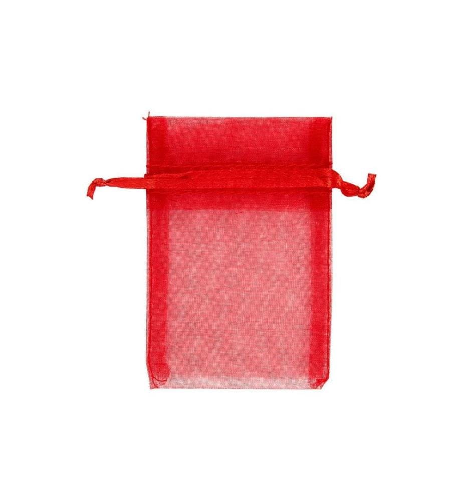 CREATIV COMPANY - Sac en organza Organza 7 x 10 cm 10 pièces, rouge