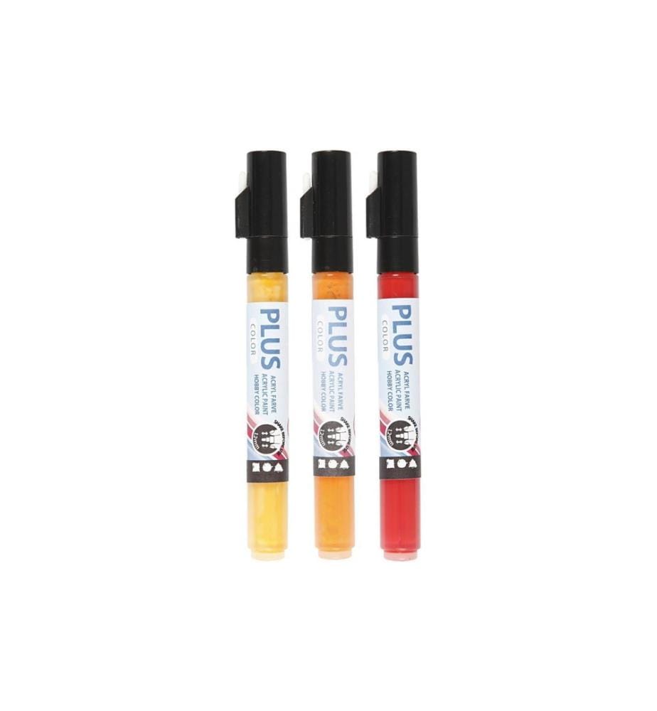 CREATIV COMPANY - Marqueur acrylique Plus Color Ensemble de 3