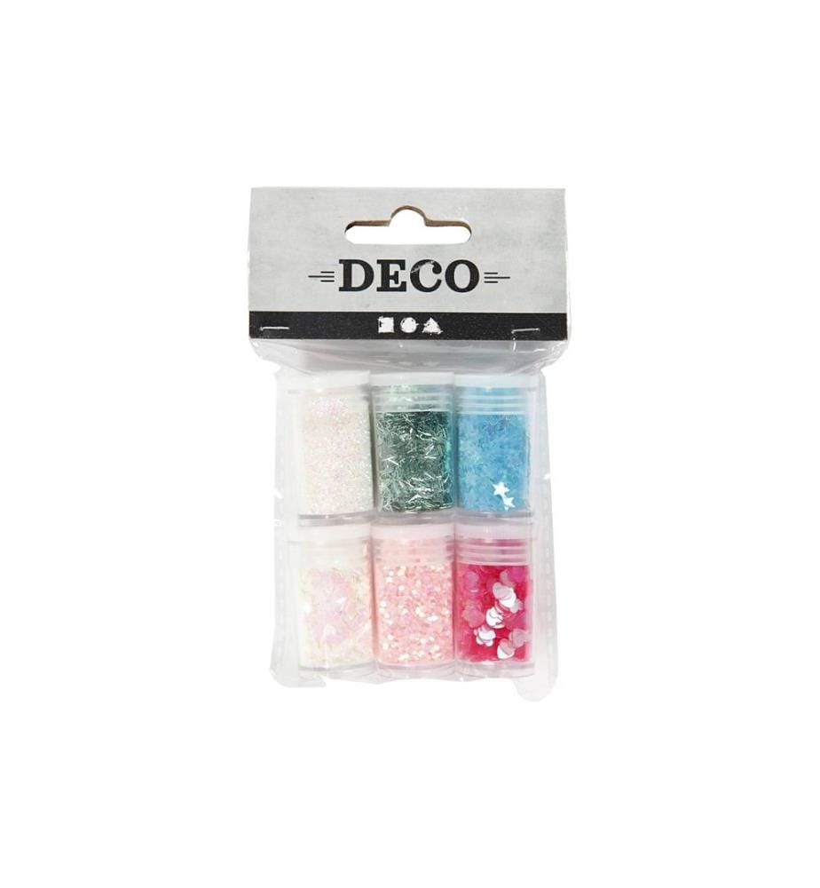 CREATIV COMPANY - Jeux de paillettes 6 pièces, Assorti