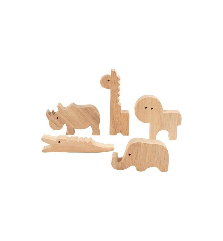 CREATIV COMPANY - Article en bois Safari 3-14.5 x 2 cm, 10 pièces