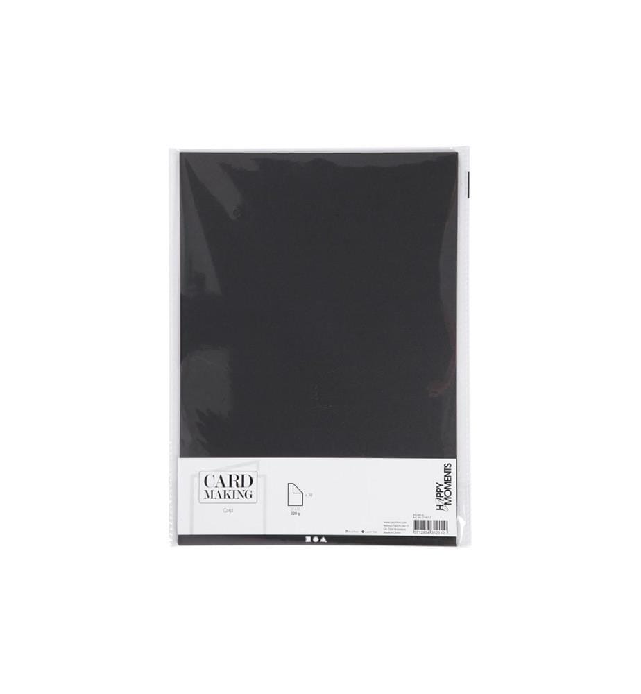 CREATIV COMPANY - Papier cartonné A4, 10 feuilles, Noir