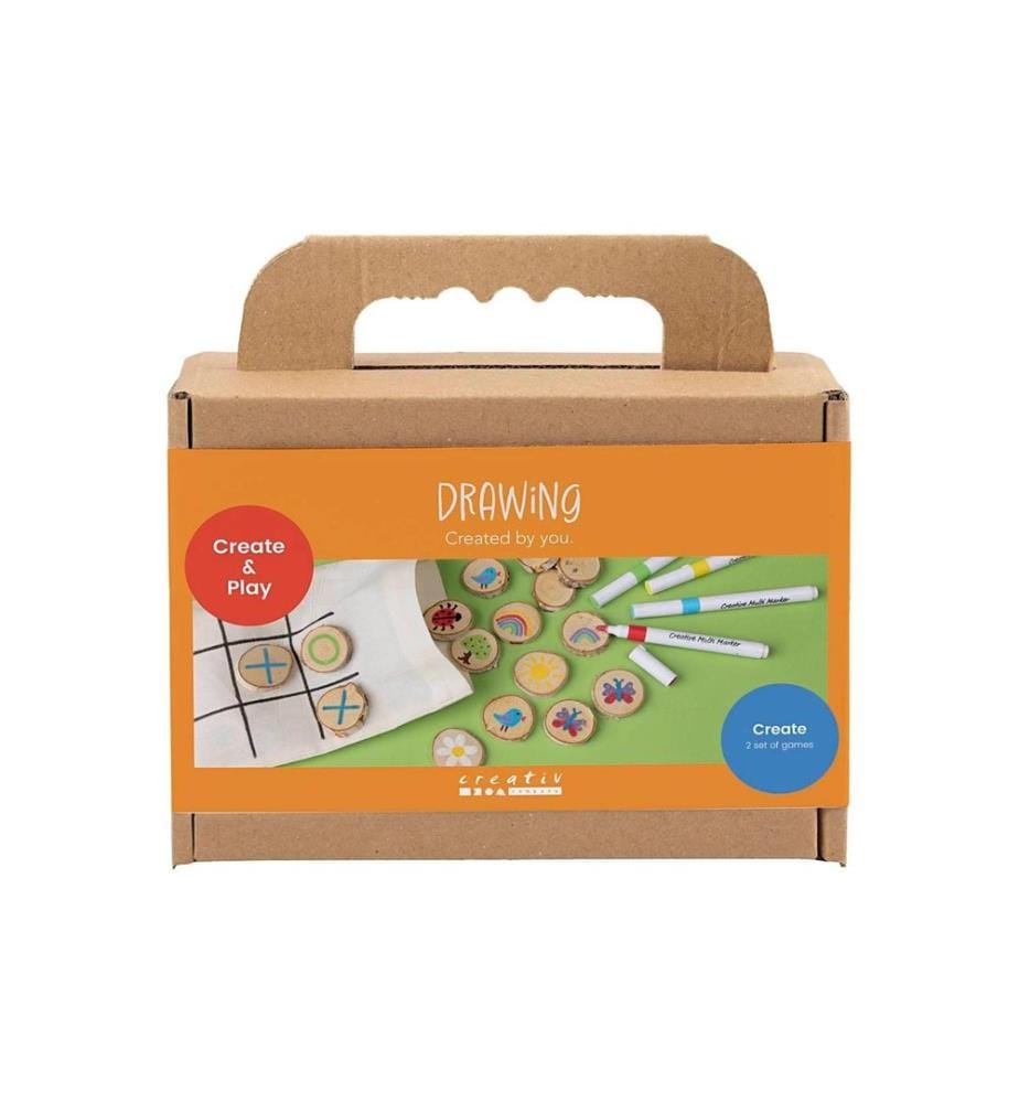 CREATIV COMPANY - Set créatif de dessin, jeu de mémoire et série de trois en un