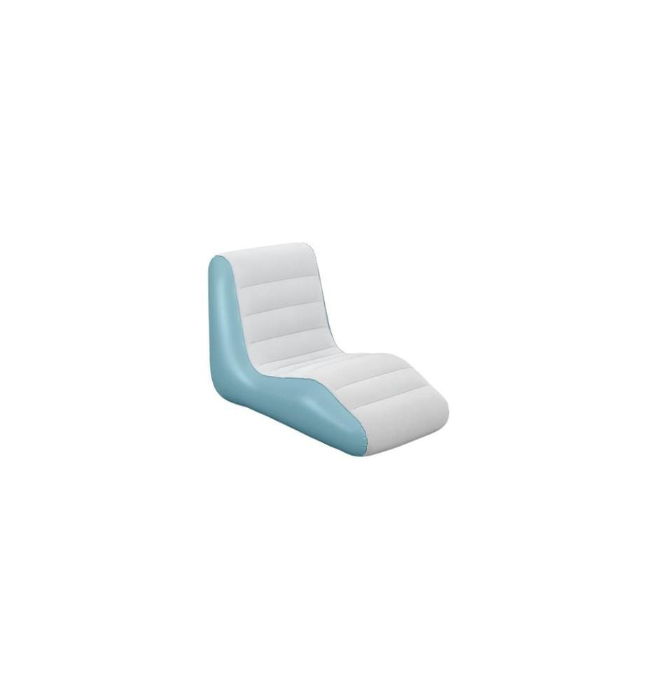 Bestway - Fauteuil gonflable Leisure Luxe blanc/vert, 133 x 79 cm