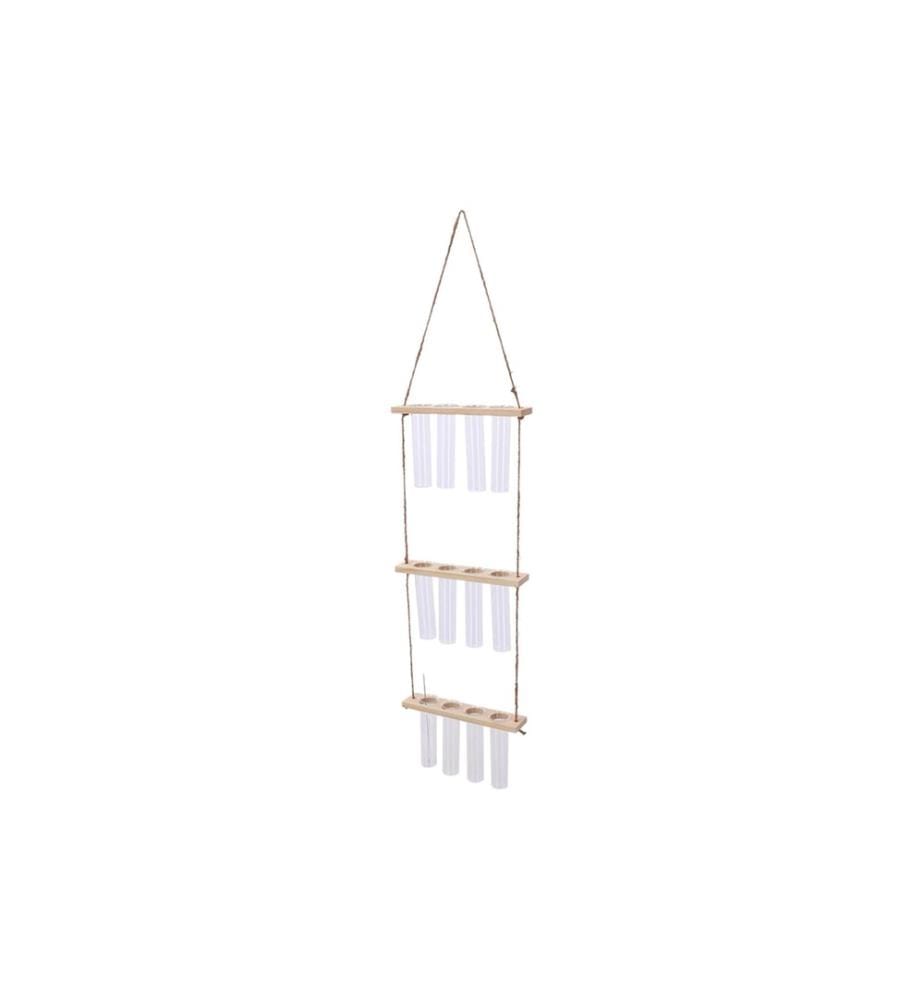 ESSCHERT DESIGN - Support pour tubes à essai L 70 cm, Nature/Transparent