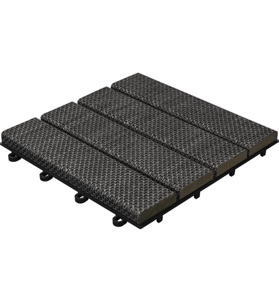 FLORCO - Dalles de balcon et de terrasse Tex, Anthracite, 6 pcs.