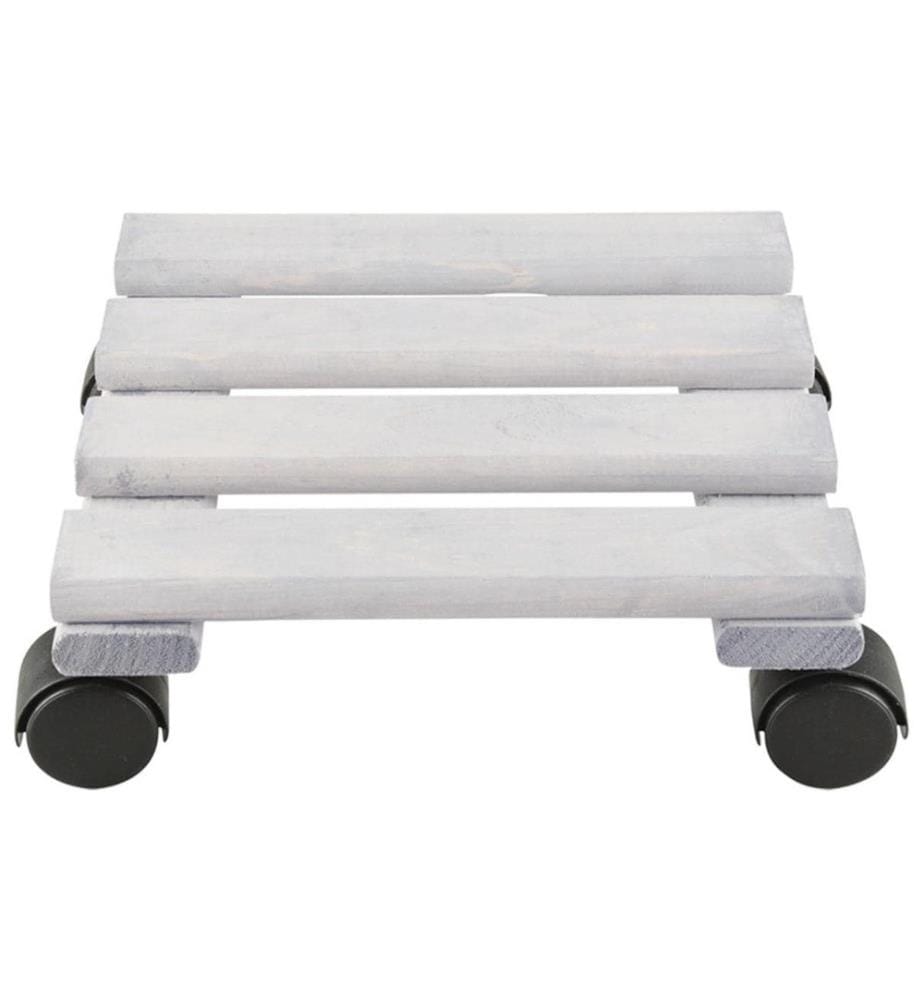 ESSCHERT DESIGN - Supports à roulettes pour pot de fleurs Carré S Gris/Noir
