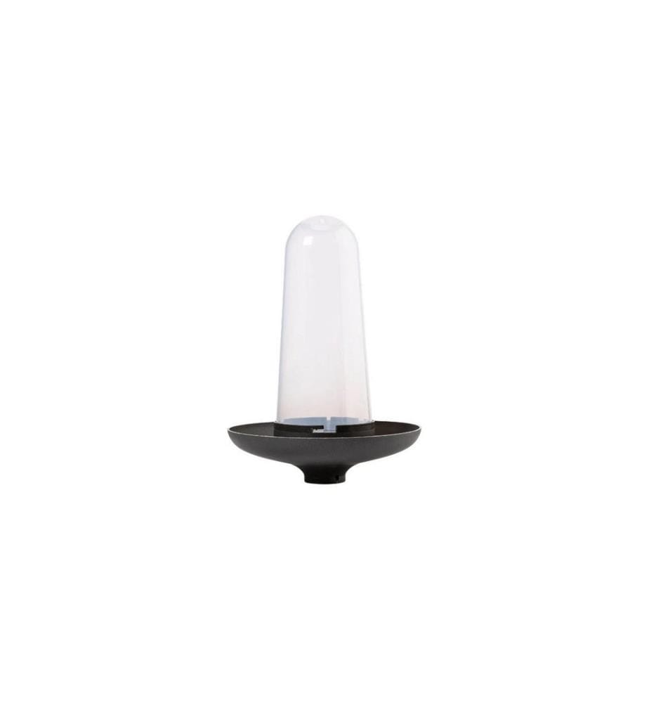 Plastia - Mangeoire pour oiseaux Robin 3 en 1, abreuvoir pour oiseaux Anthracite