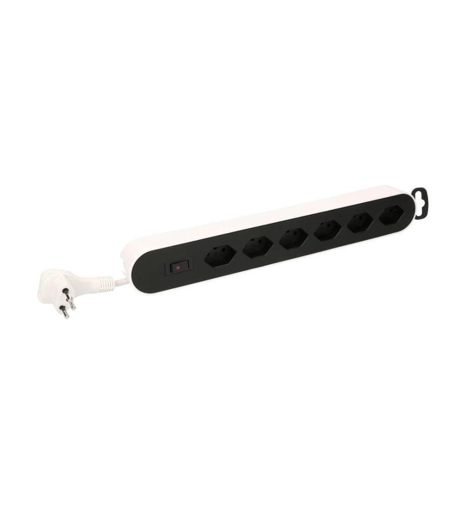 MAX HAURI - Bloc multiprises Design Line 6x T13 blanc