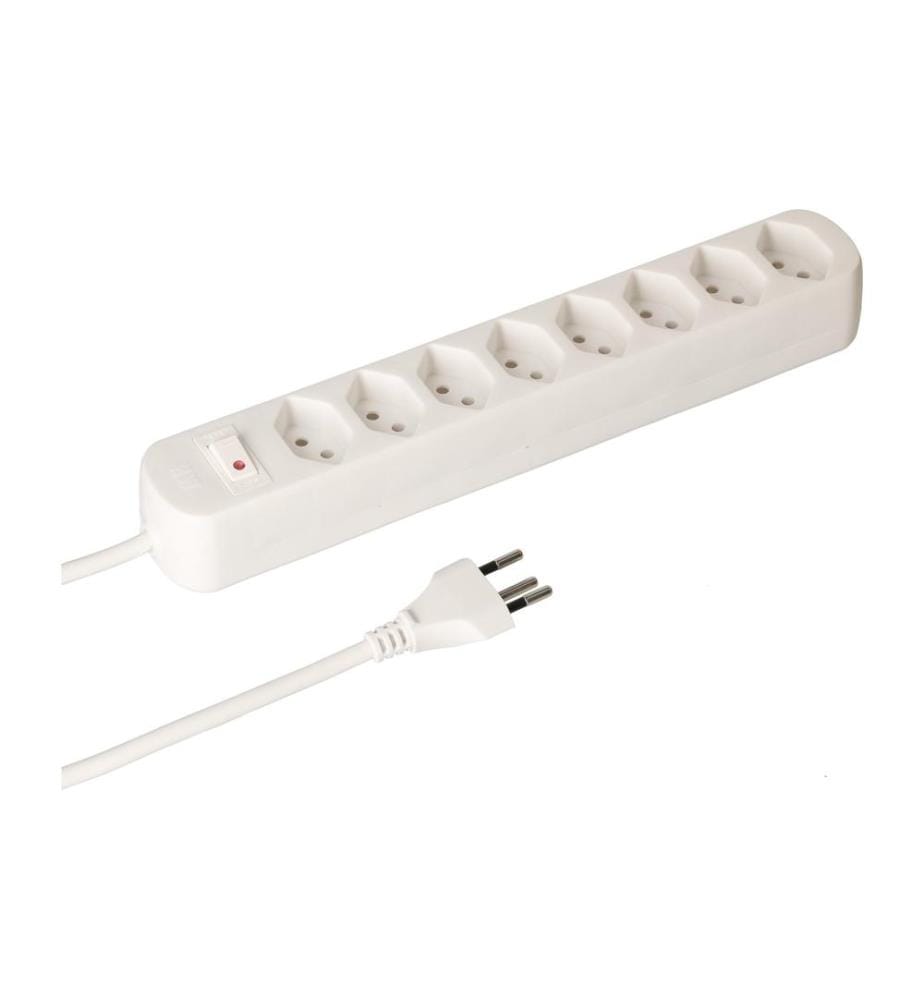 MAX HAURI - Bloc multiprises Basic Line 8x Typ 13 blanc