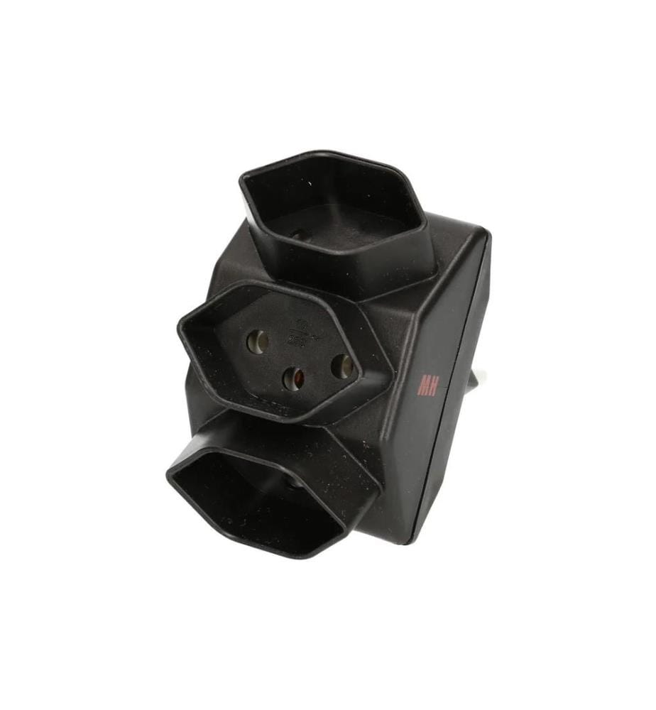 MAX HAURI - Connecteur multiple 3 x T13, noir