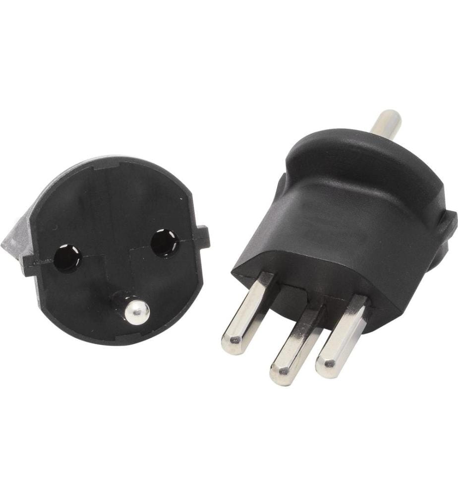 MAX HAURI - Adaptateur fixe Schuko  Type 23 Noir