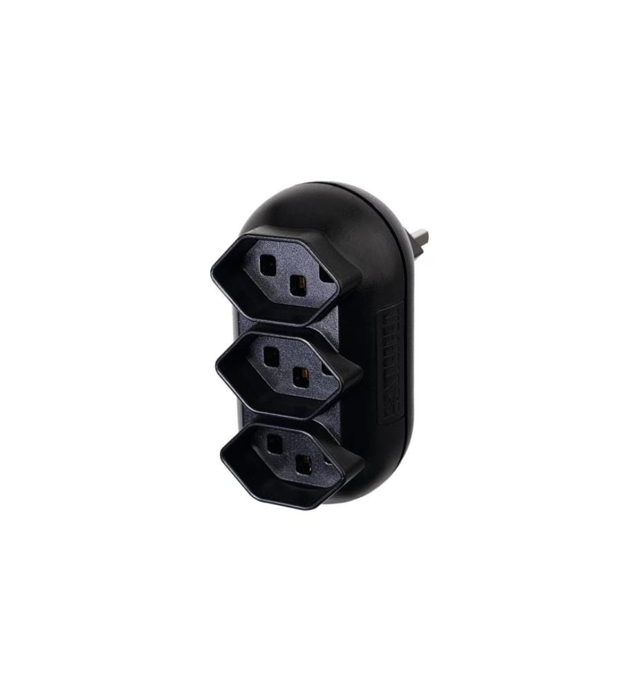 STEFFEN - Connecteur multiple Strong 3x T23, Noir