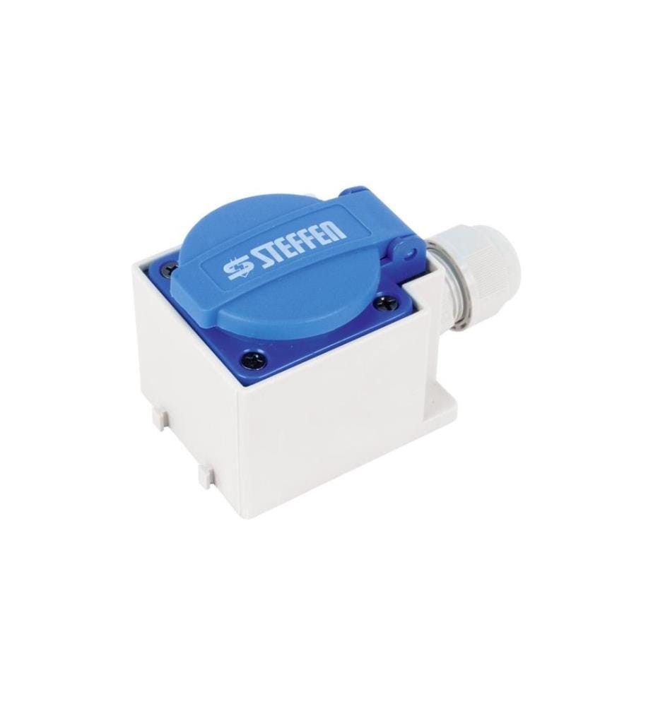 STEFFEN - Prise en saillie T23, IP20, Bleu