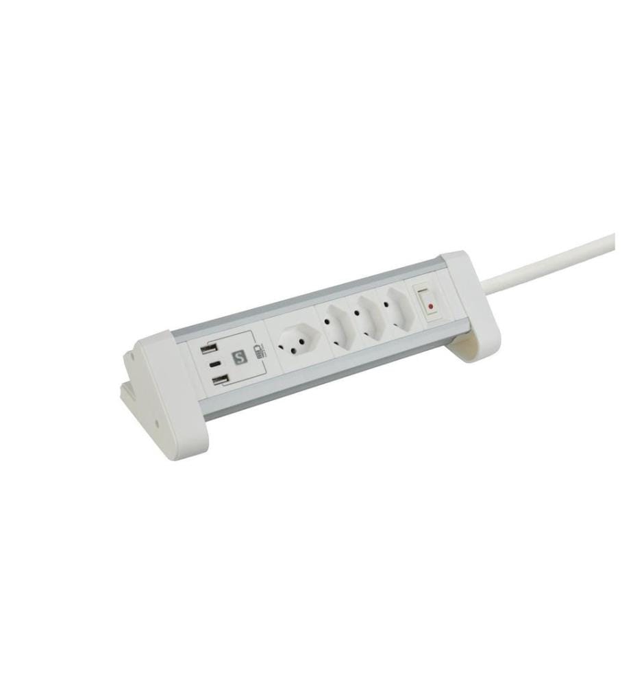 Schönenberger Bloc multiprises 4xT13, 1x USB-C / 2x USB-A 2 m