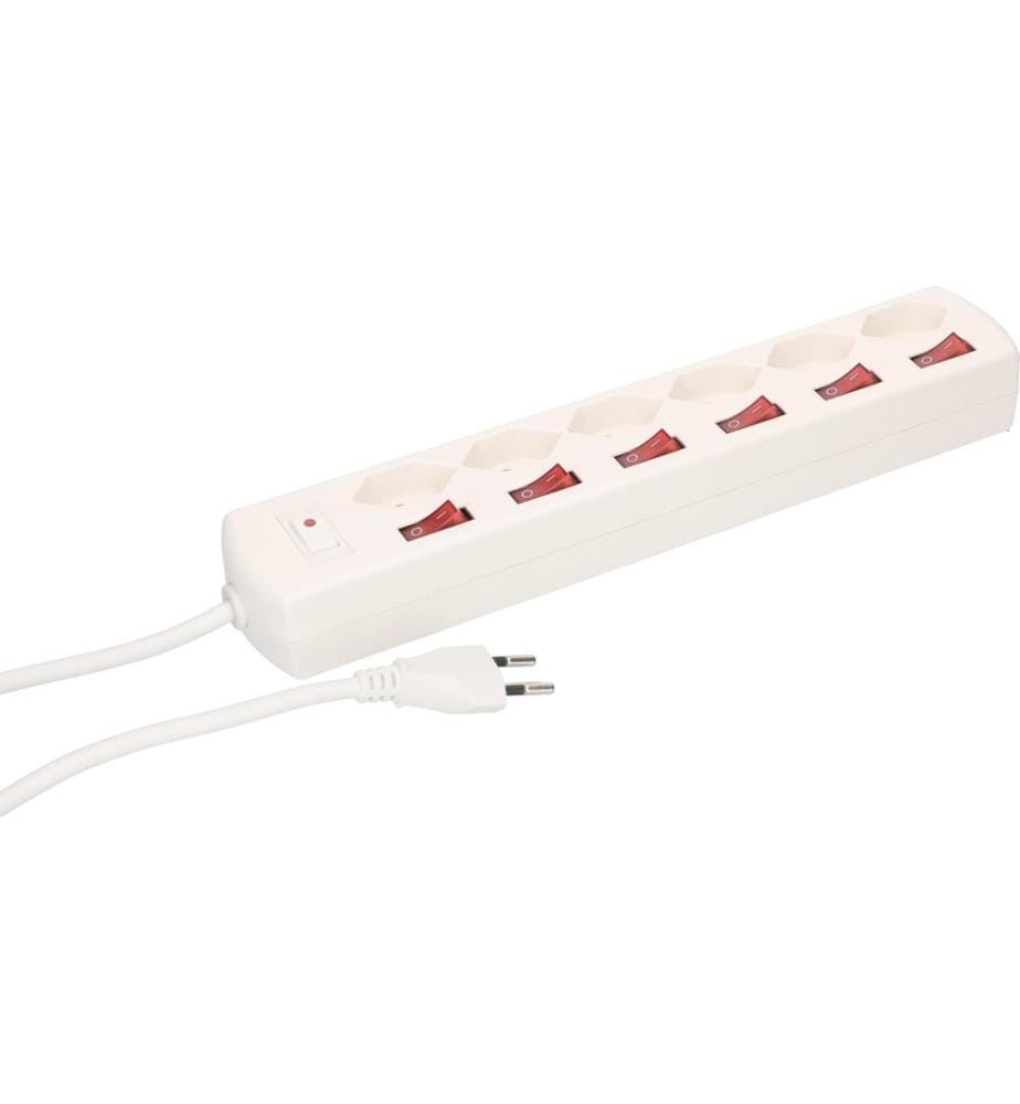 MAX HAURI - Bloc multiprises Multi-Switch Blanc 6 x T13