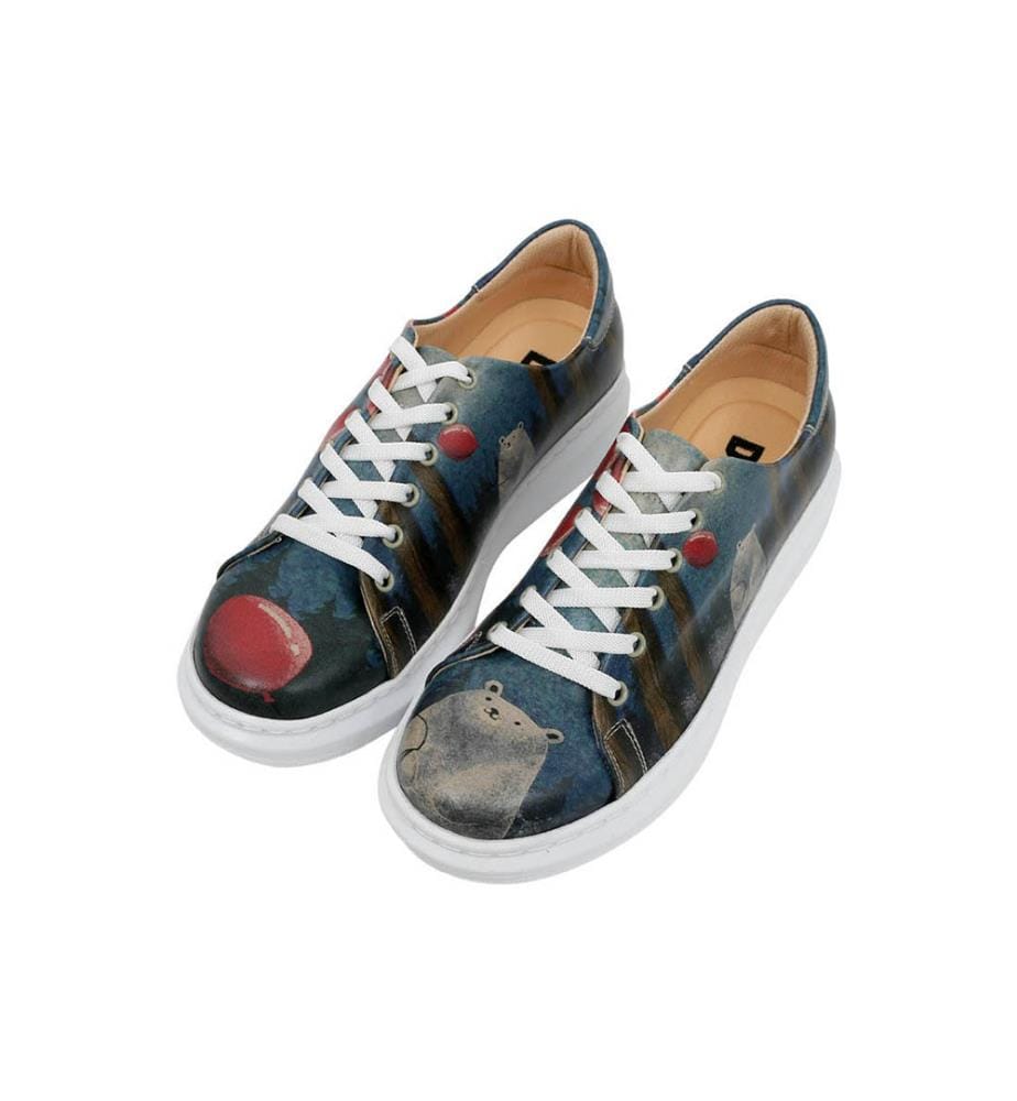 Baskets en cuir vegan de couleur marine - Bear With A Balloon Design