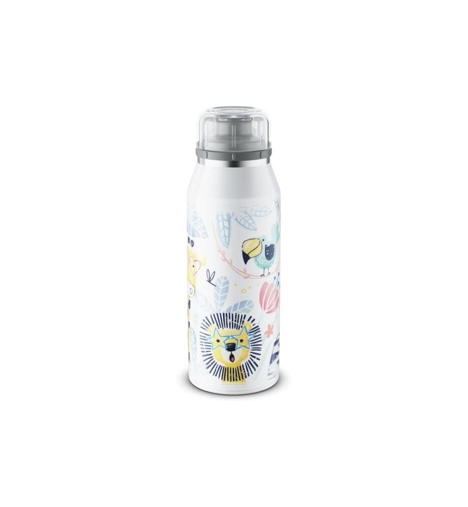 Alfi - Bouteille isotherme Kids Crazy Jungle 350 ml, Blanc