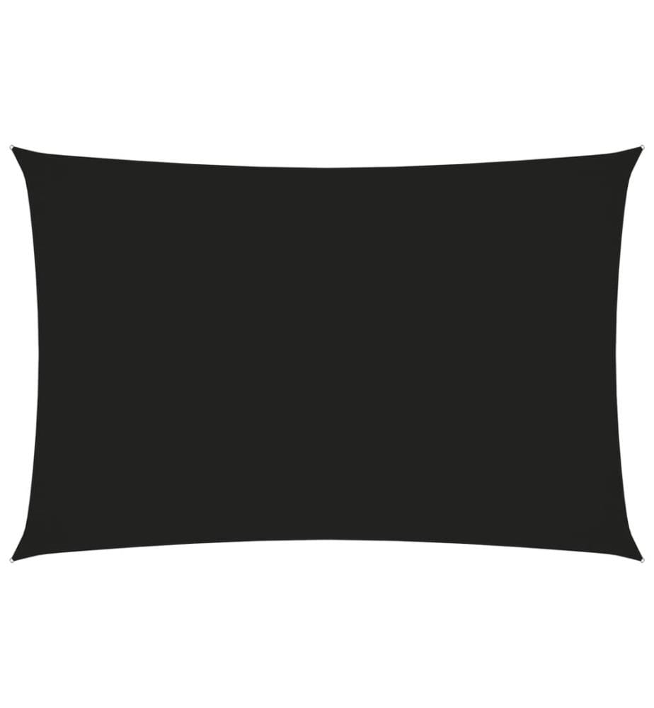 Voile de parasol Tissu Oxford rectangulaire 4x6 m noir
