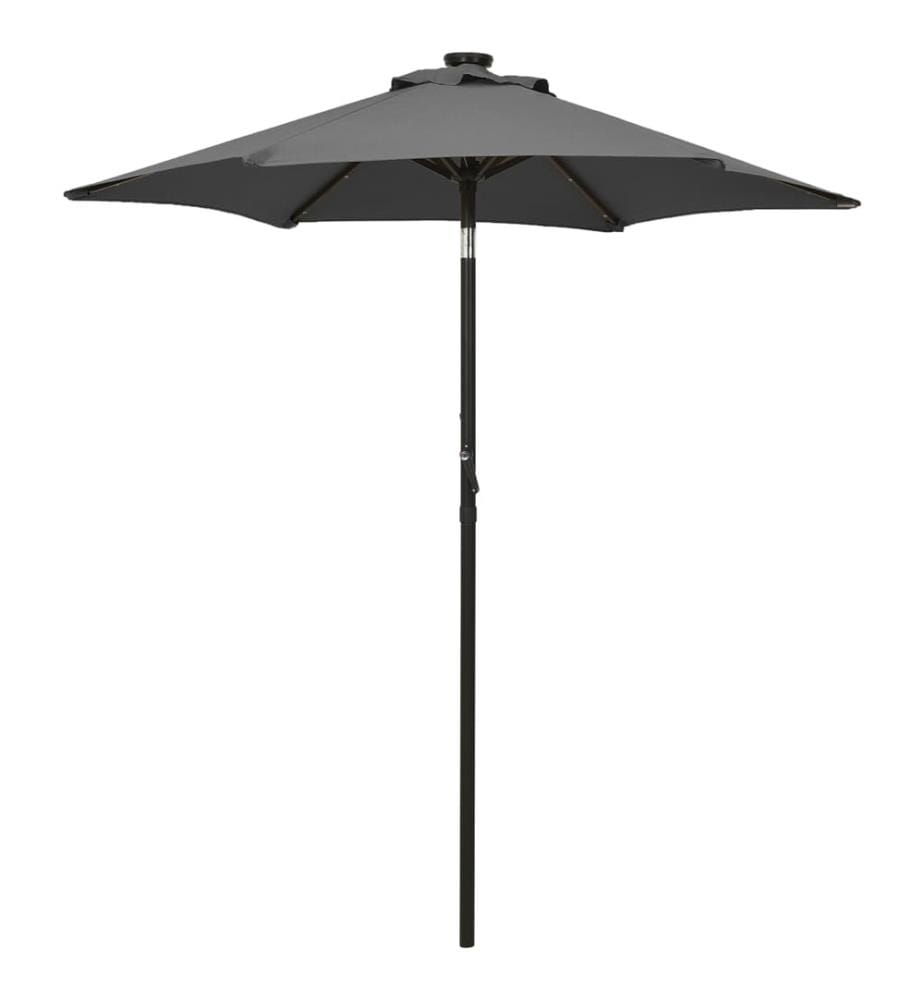 Parasol avec lumières LED Anthracite 200x211 cm Aluminium