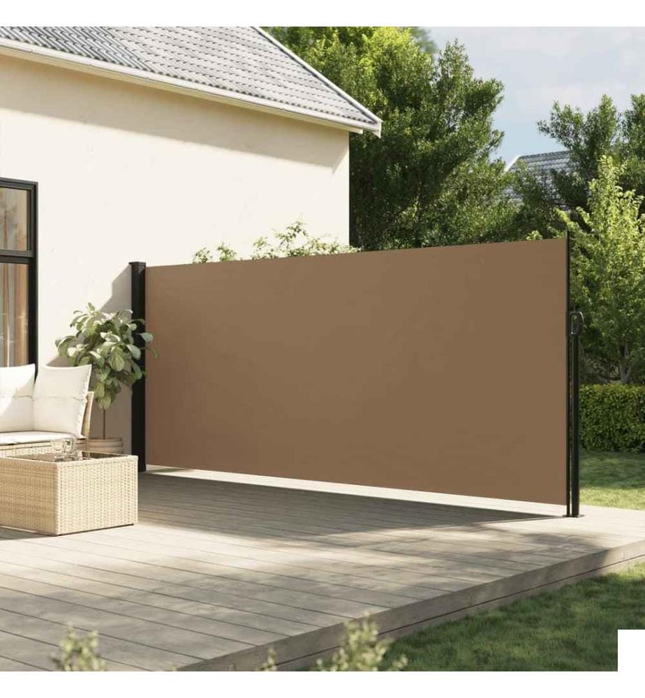 Auvent latéral rétractable taupe 160x500 cm