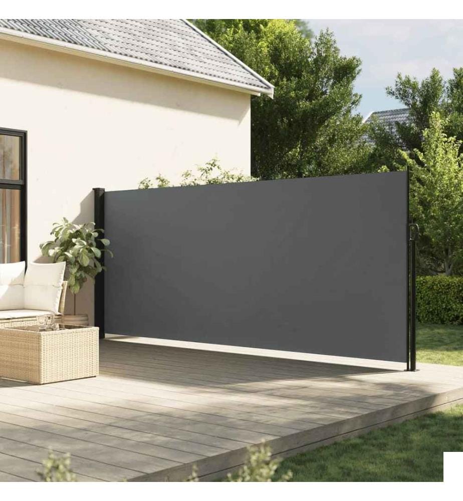 Auvent latéral rétractable anthracite 180x600 cm