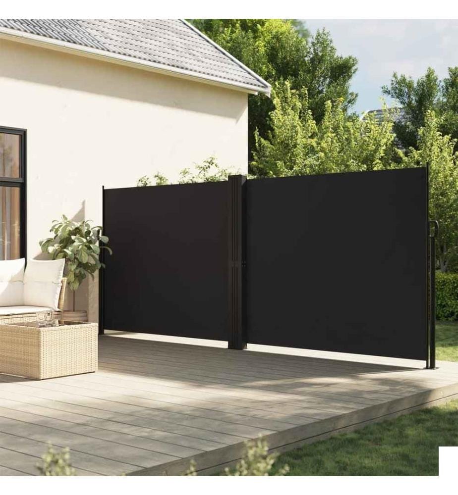 Auvent latéral rétractable noir 160x1000 cm