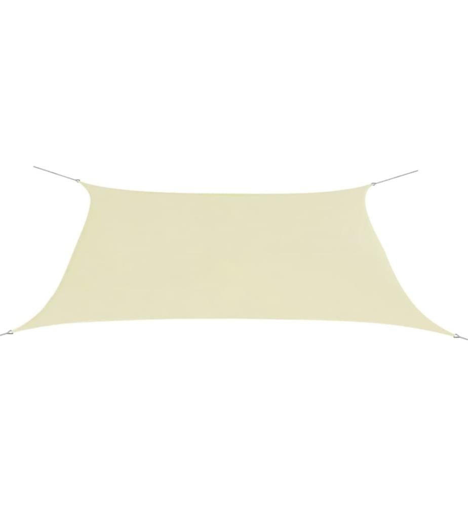 Voile de parasol tissu oxford rectangulaire 2x4 m crème