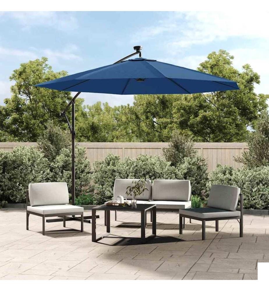 Tissu de remplacement pour parasol déporté Bleu azuré 350 cm