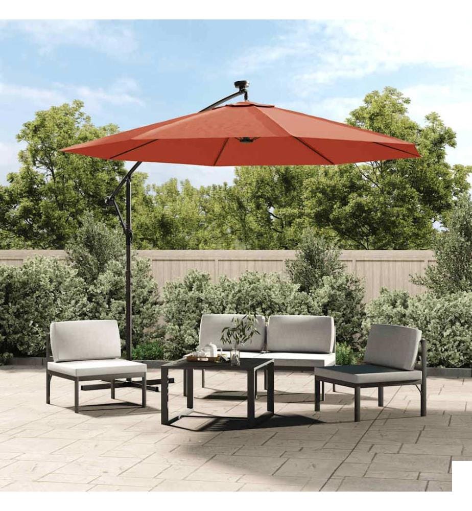 Tissu de remplacement pour parasol déporté terre cuite 300 cm