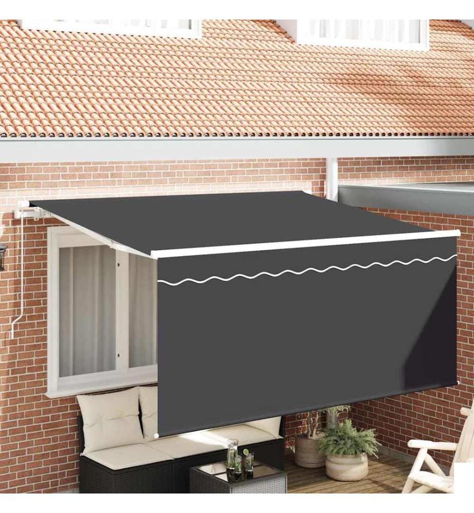 Auvent Rétractable Anthracite 300 x 200 cm tissu