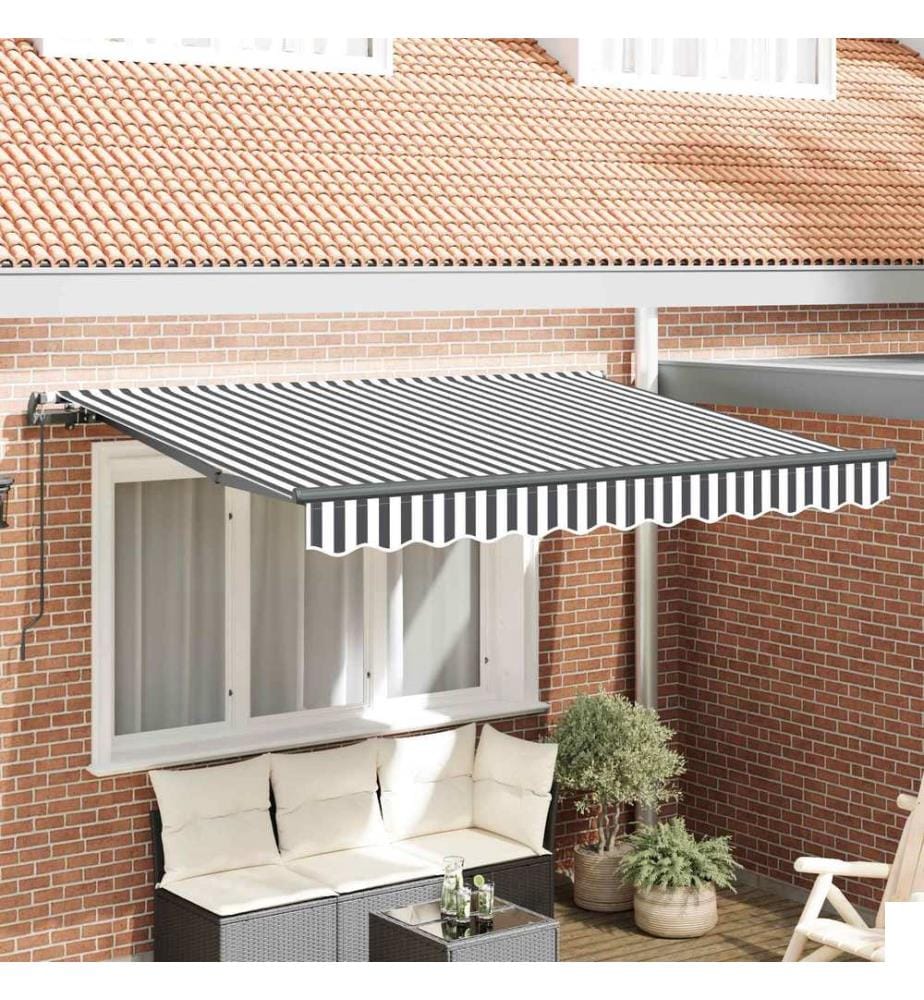 Auvent Rétractable Anthracite 300 x 200 cm tissu