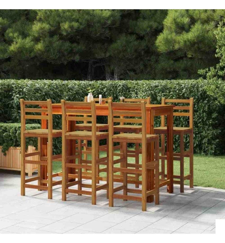 Tabourets de bar lot de 6 bois massif d'acacia