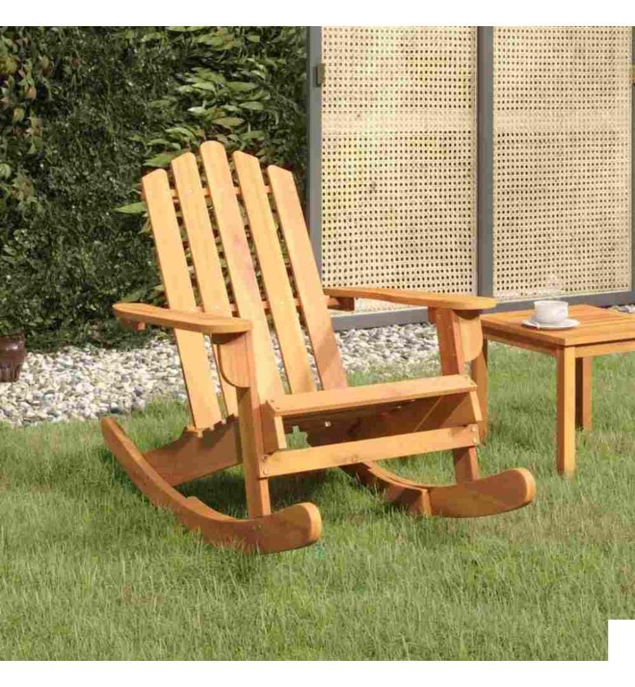 Chaise à bascule Adirondack bois massif d'acacia
