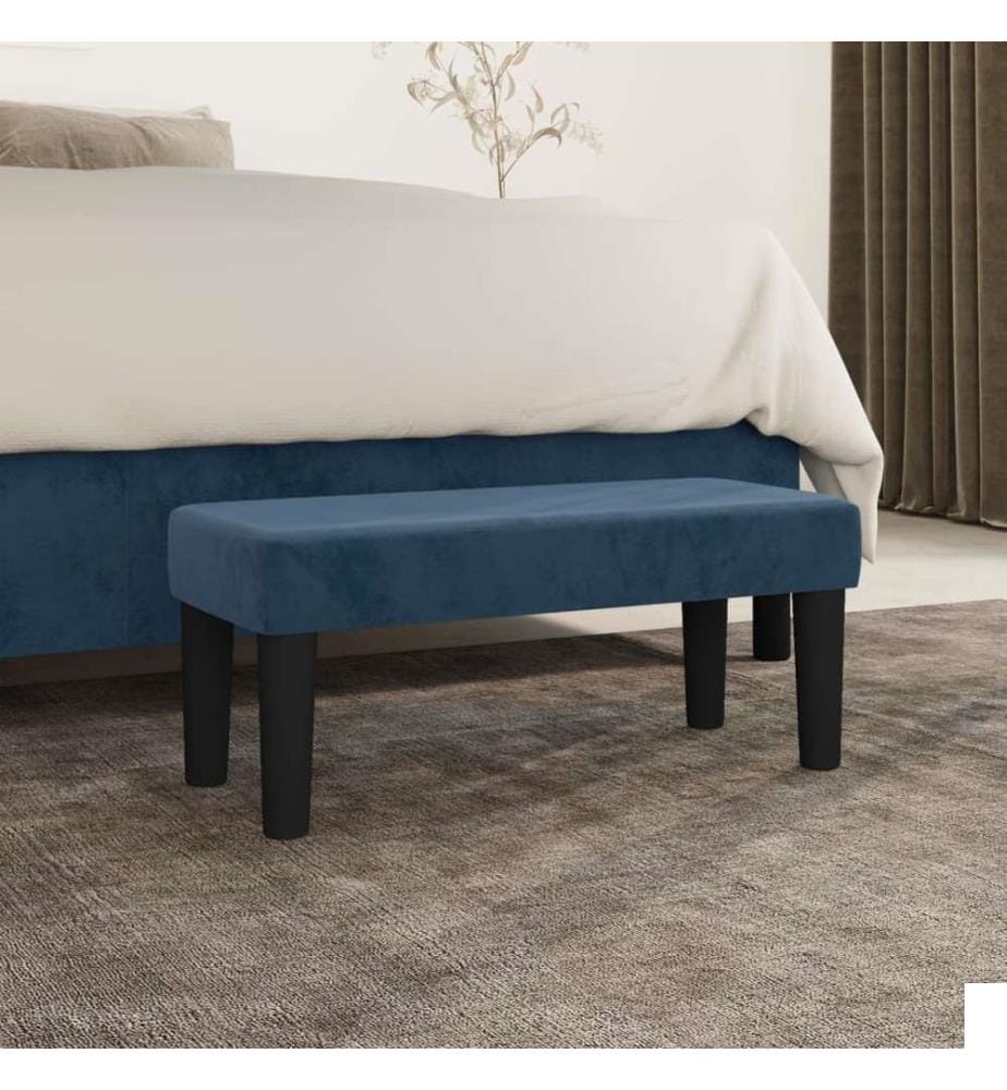 Banc Bleu foncé 70x30x30 cm Velours