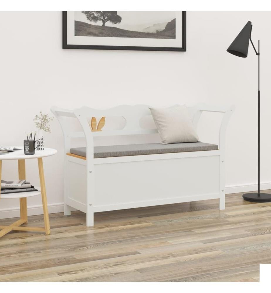 Banc Blanc 107x45x75,5 cm Bois de sapin solide