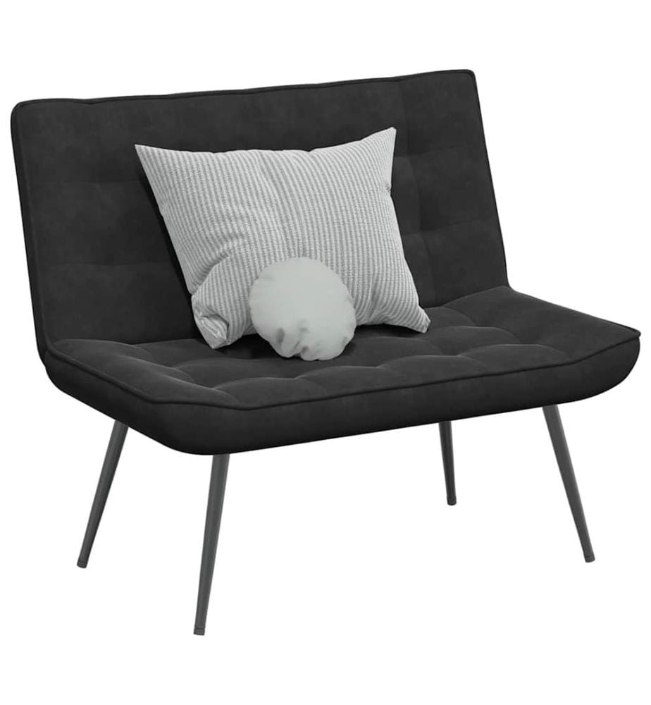 Banc noir 110x74x84 cm velours