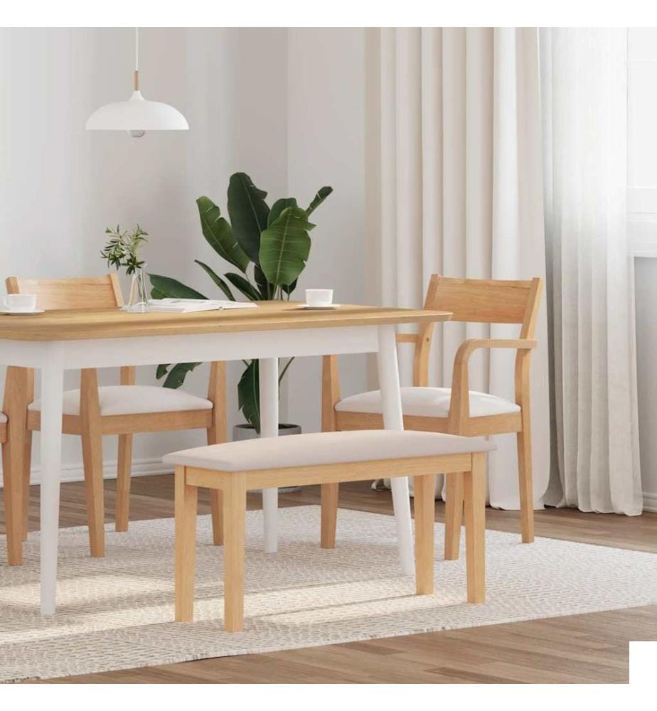 Banc 90 cm bois massif caoutchouc