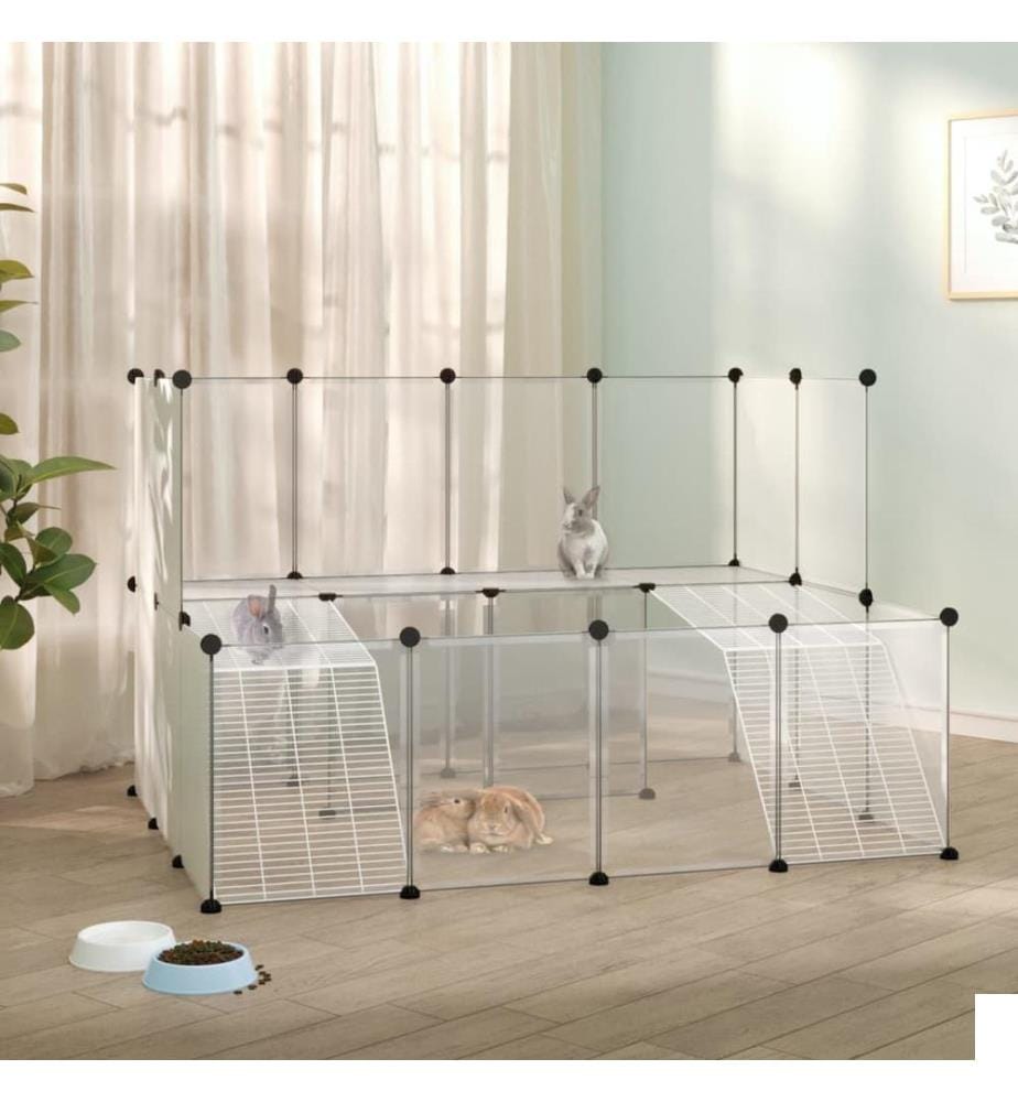 Cage pour petits animaux Transparent 143x107x93 cm PP et Acier