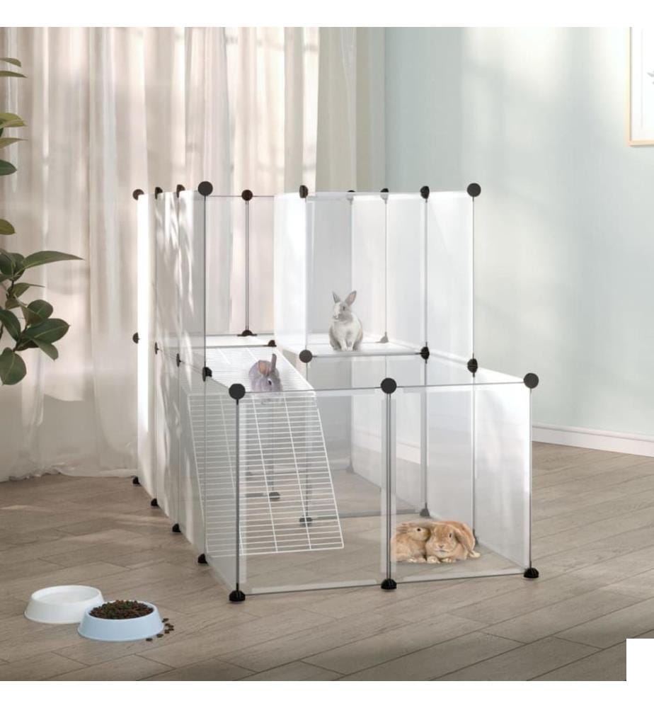 Cage pour petits animaux Transparent 142x74x93 cm PP et Acier