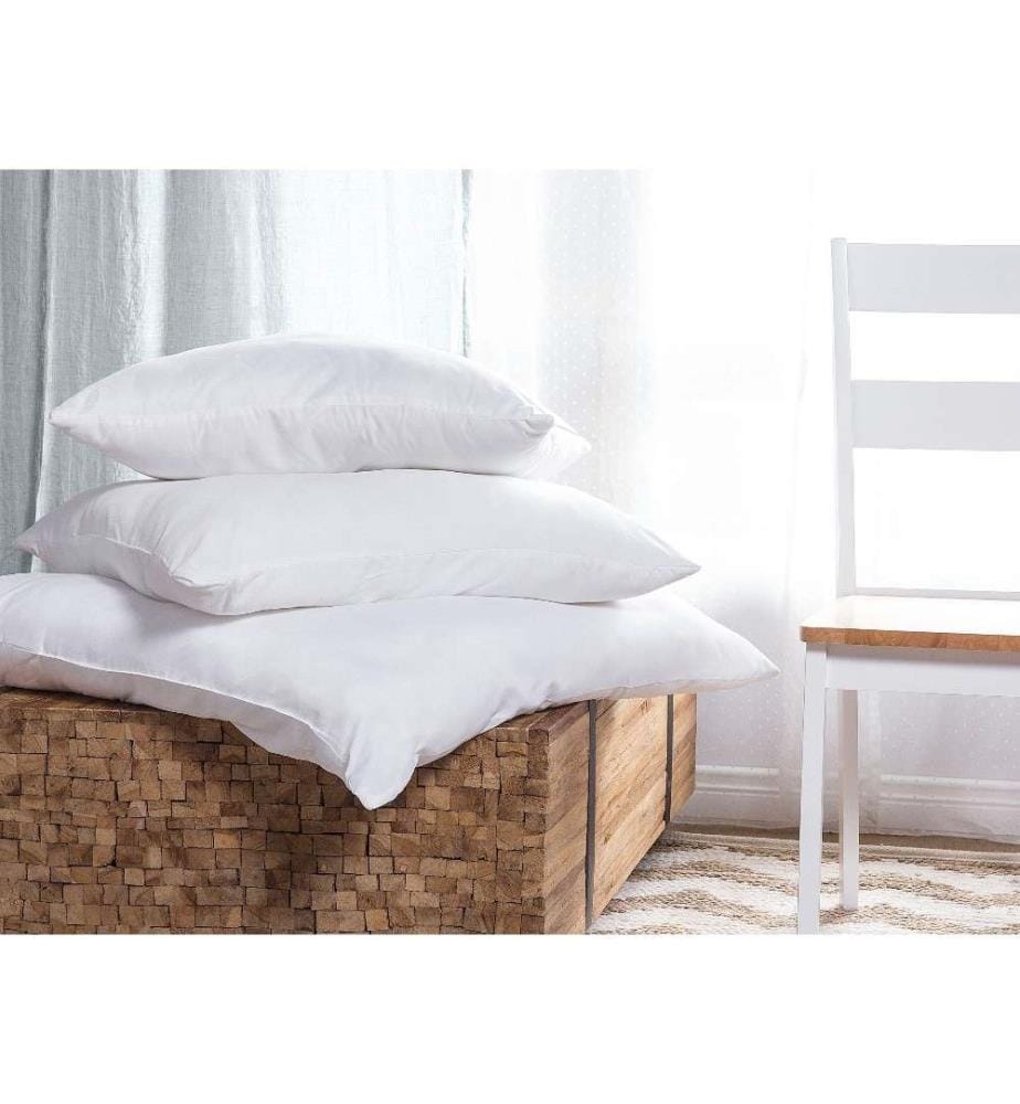 Lot de 2 Oreillers Confortables en Microfibre Blanc 50 x 60 cm au Rembourrage Idéal pour Allergiques