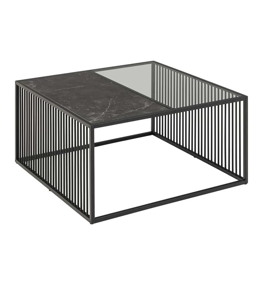 Table Basse Carrée Rectangulaire Strington 40 x 80 x 80 cm