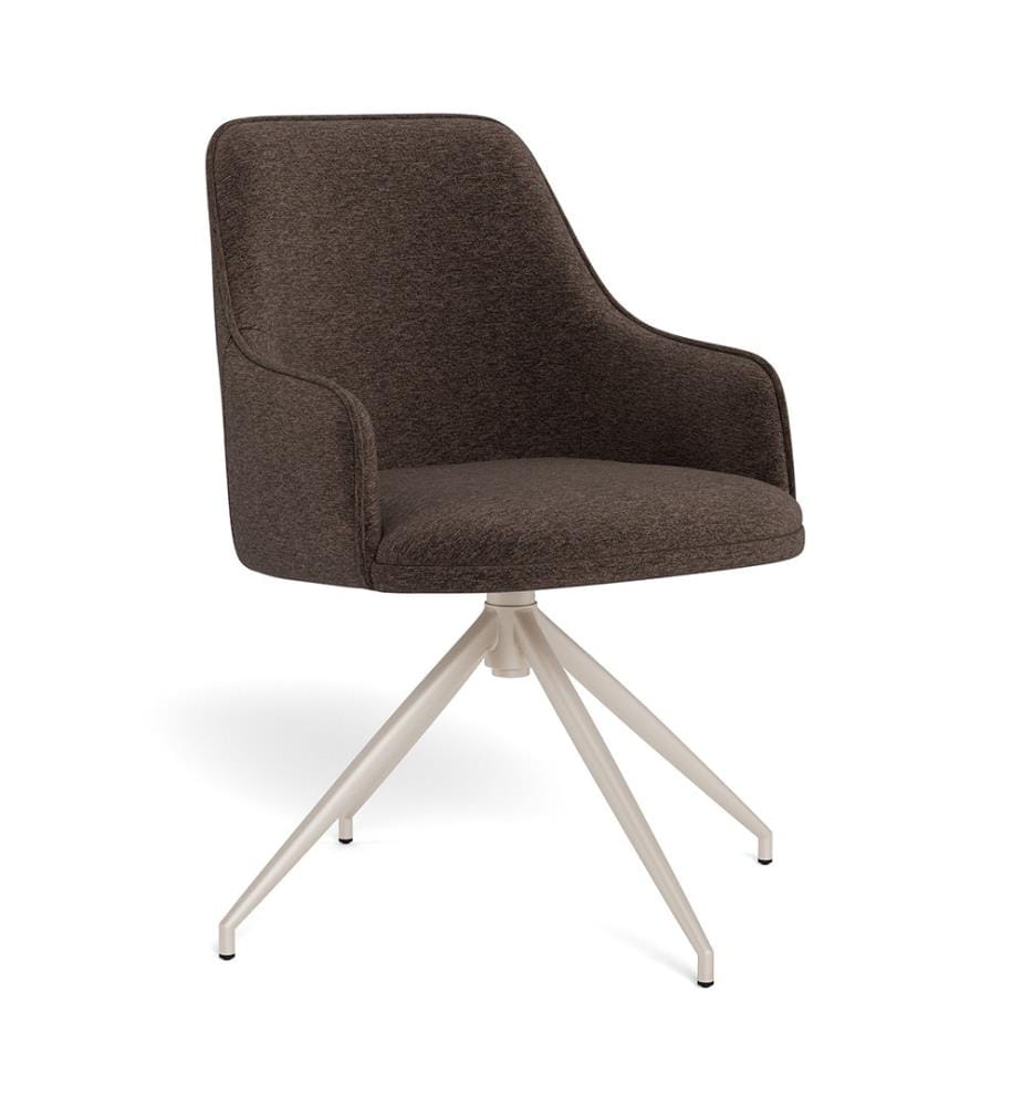 Lot de 2 chaises de salle à manger avec accoudoir Adia - Brown