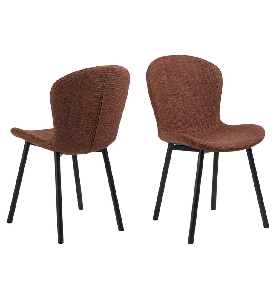 Lot de 2 Chaises de Salle à Manger Esra - Orange
