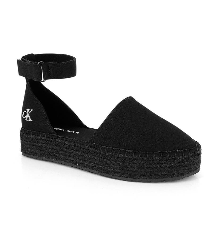 Espadrilles plateforme en toile - Noir
