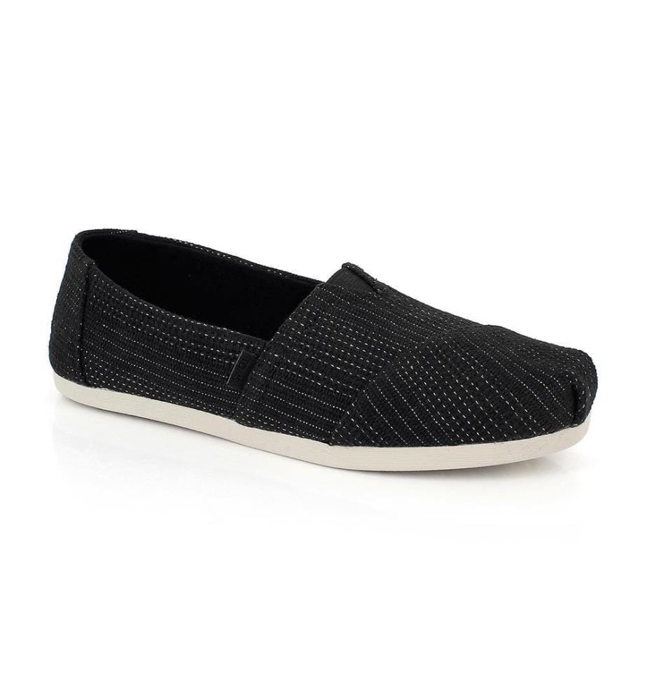 Espadrilles Alpargata Classic 3.0 Metallic Linen Stripe - Noir