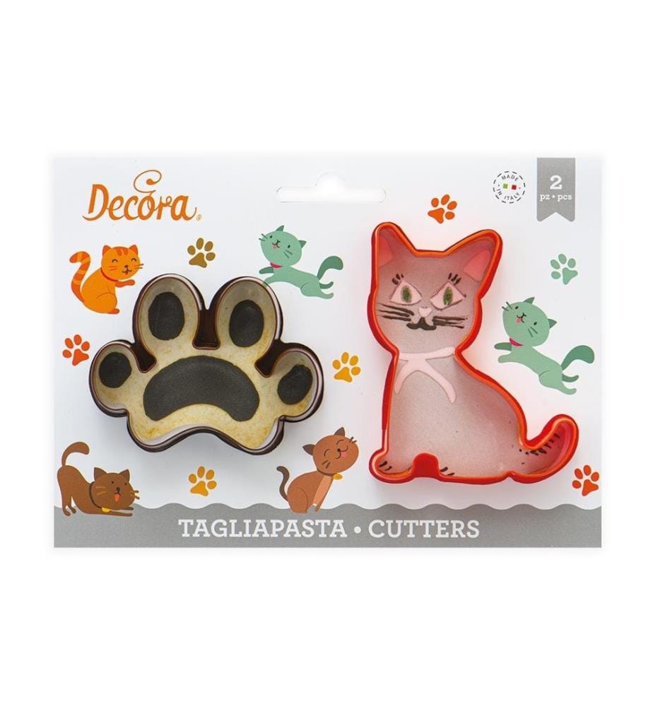 DECORA - Emporte-pièce pour biscuits Chat 2 pièces